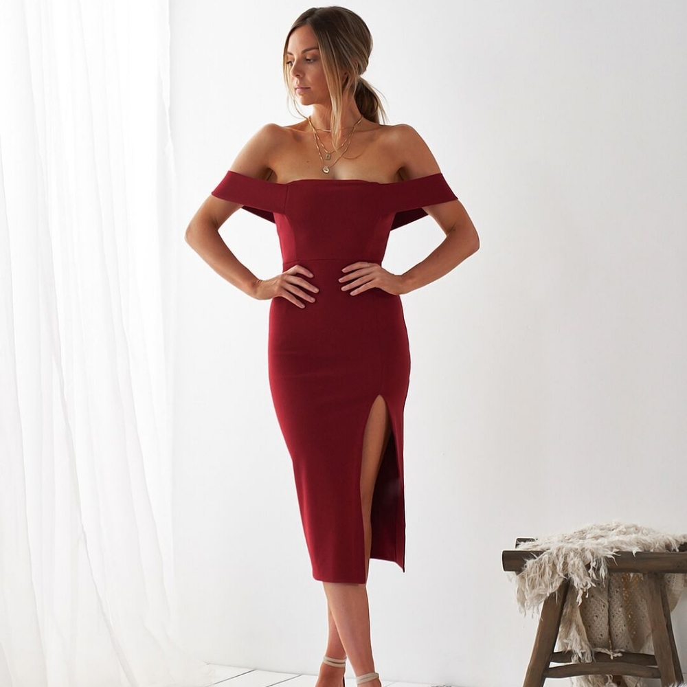NWT Lemon dress - wine/burgundy